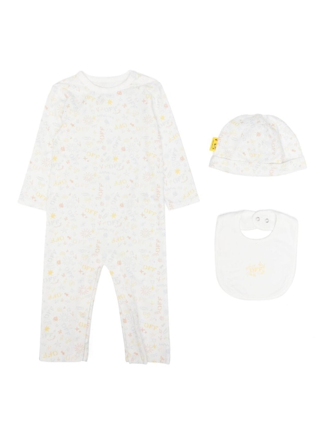 

Off-White Kids комплект для новорожденного с принтом, белый