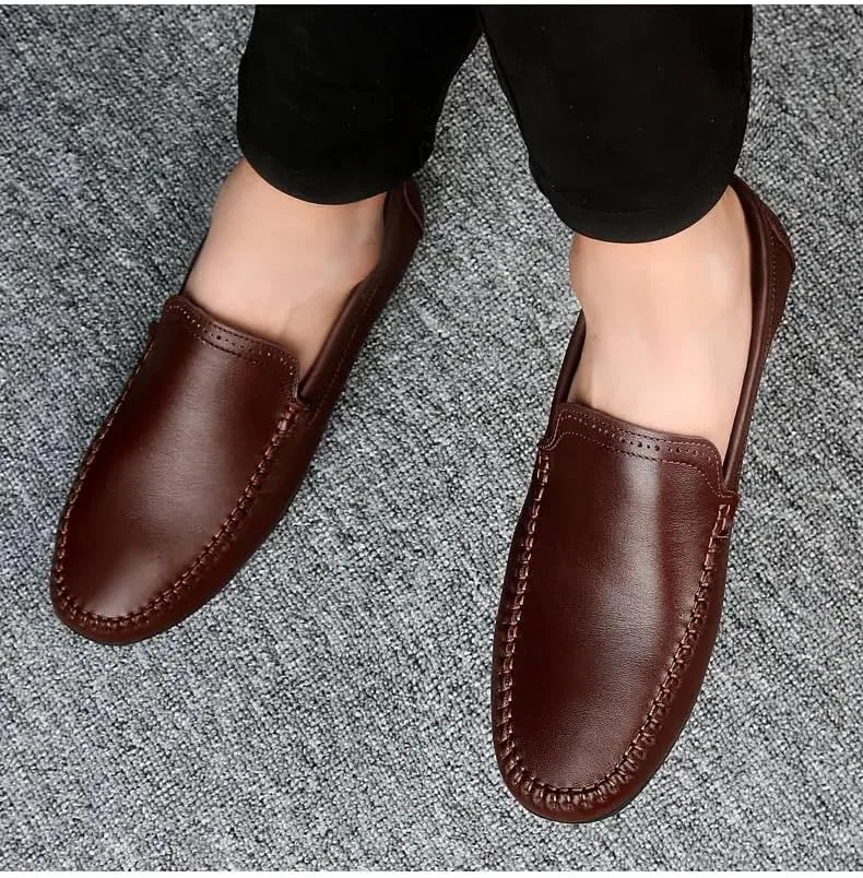 Лоферы кожаные TAYGUM Brown — фото 3