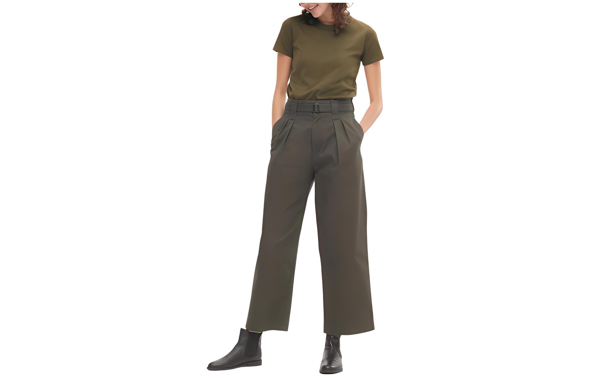 

UNIQLO Повседневные брюки женские зеленые