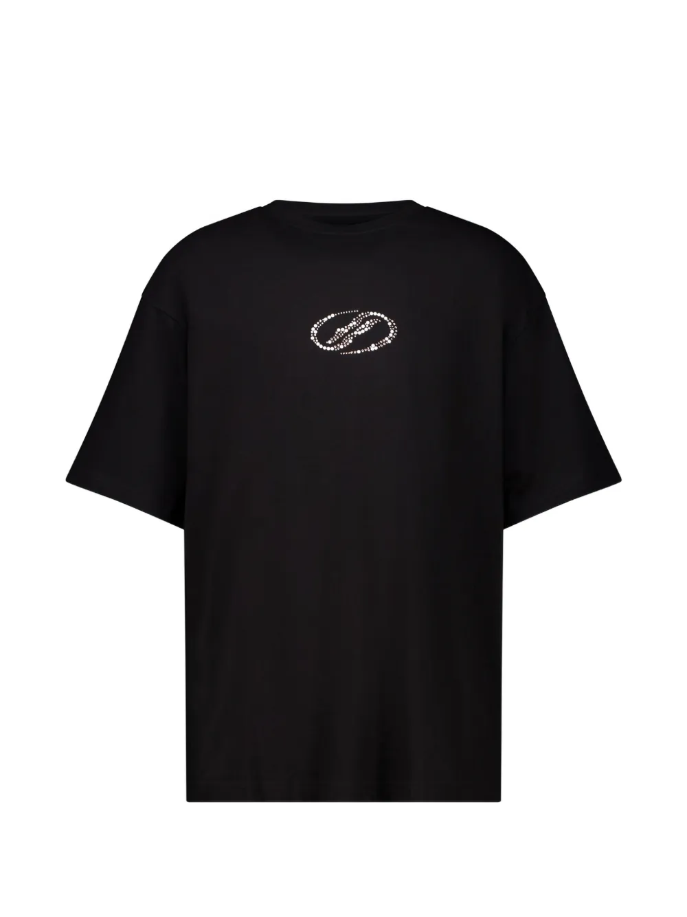 

Футболка, украшенная стразами We11Done, черный