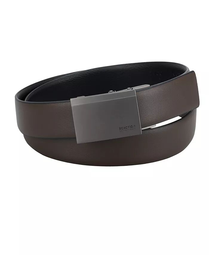 

Мужской ремень Exact System Track Lock Gunmetal Plaque Buckle Kenneth Cole Reaction