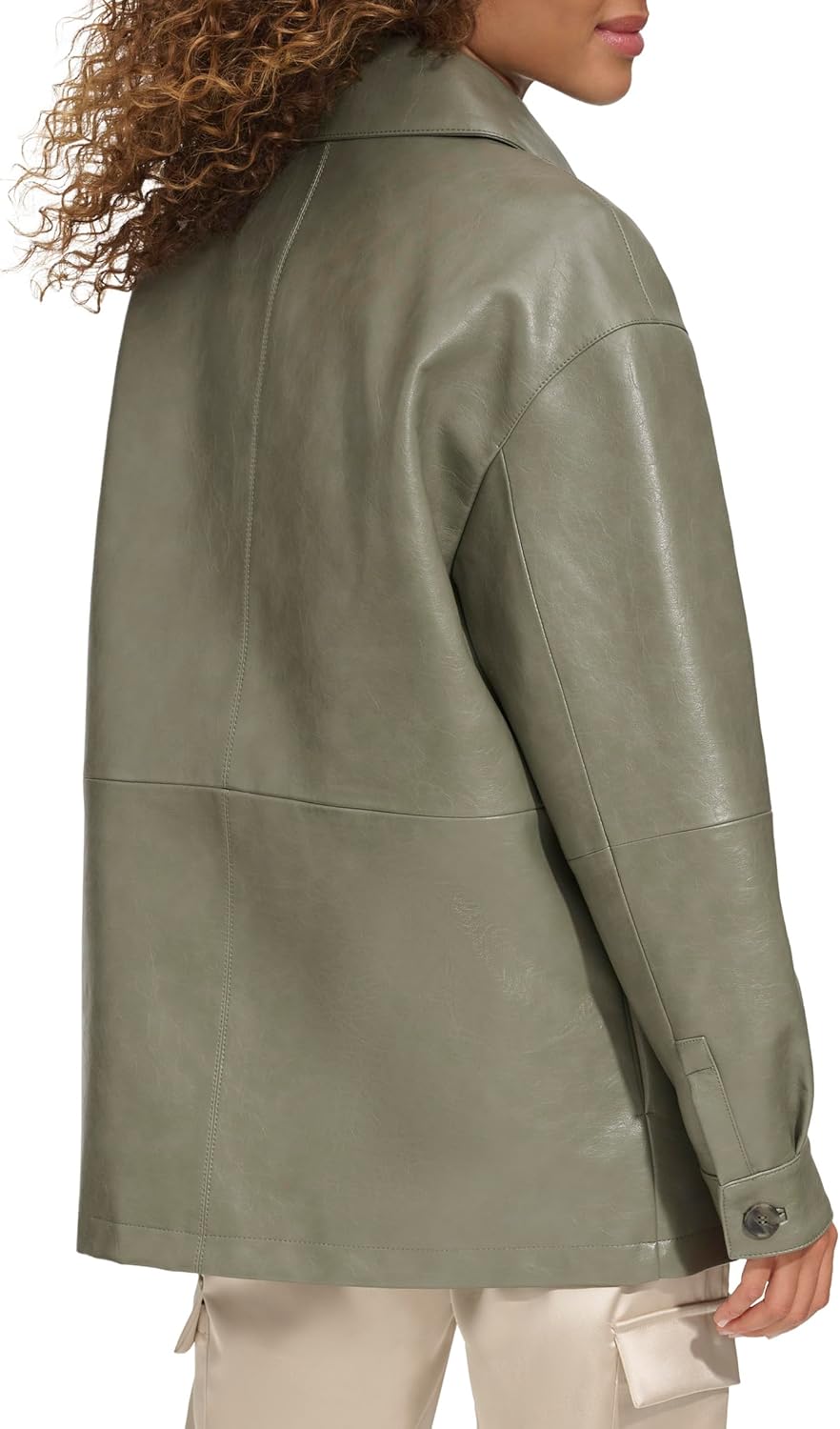 Женский свободный пиджак Levi's из искусственной кожи, Sage Gloss — фото 3