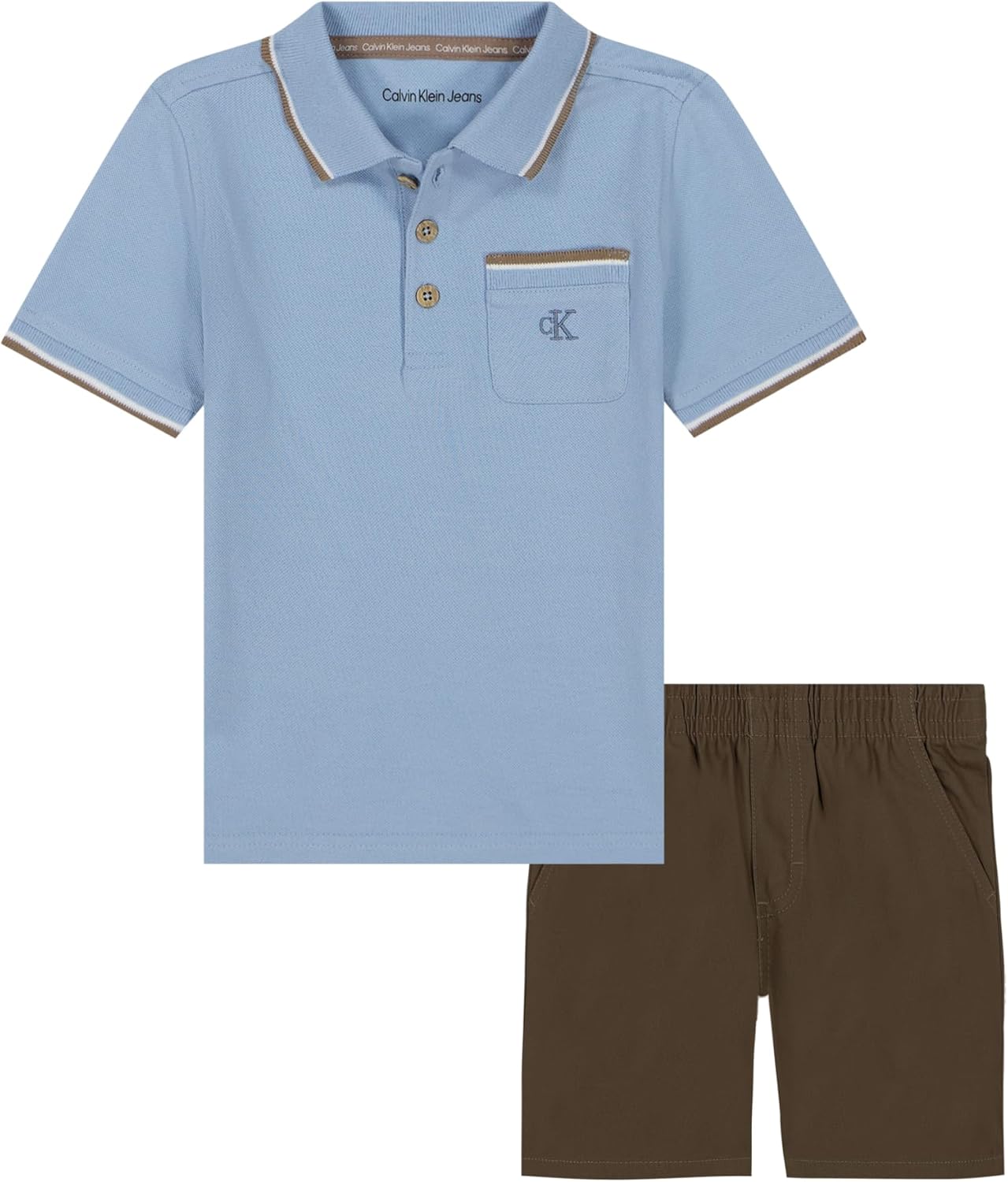 

Комплект из двух поло Calvin Klein для мальчиков, Soft Chambray/Caribou