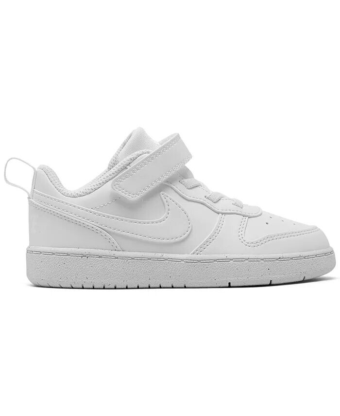 Повседневные кроссовки Toddler Court Borough Low Recraft с регулируемым ремешком от Finish Line Nike, белый — фото 2