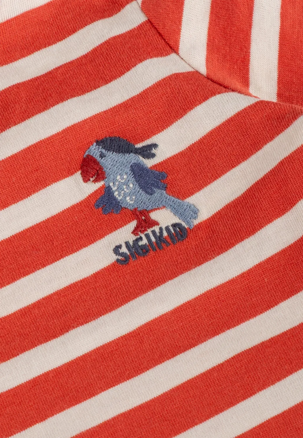 Тип: T-Shirt, характеристика: полосатый, бренд: Sigikid, цвет: красный полосатый — фото 3