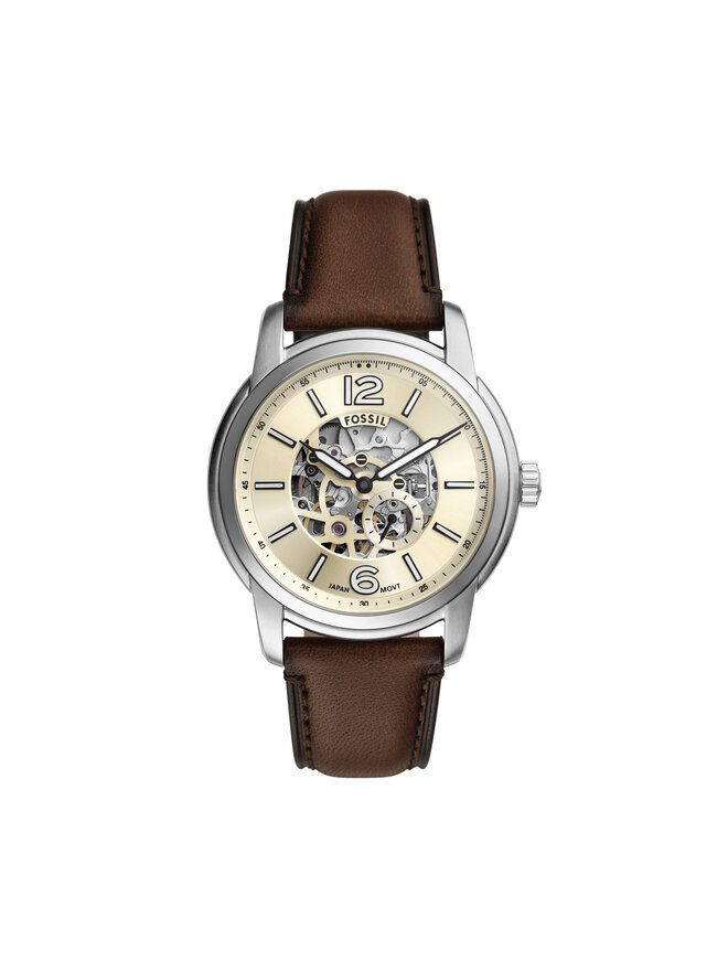 

Часы Heritage Automatic Skeleton ME3264 Fossil, коричневый