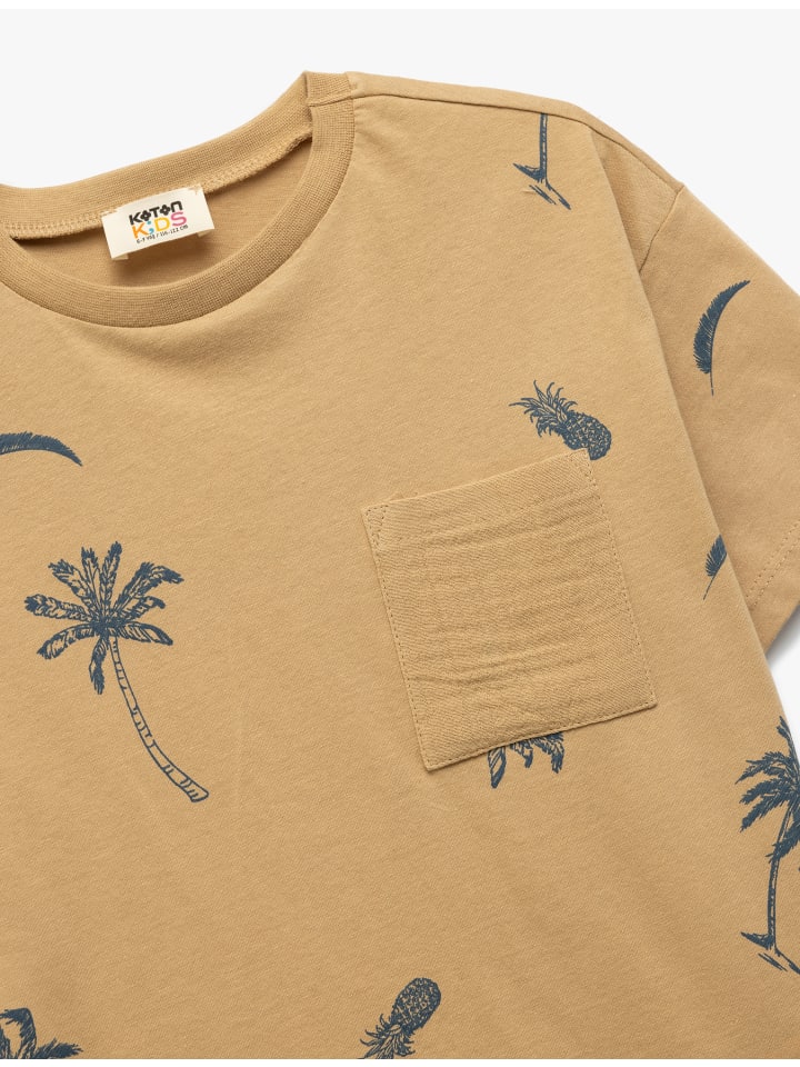 

Футболка с рисунком верблюжьих перьев KOTON