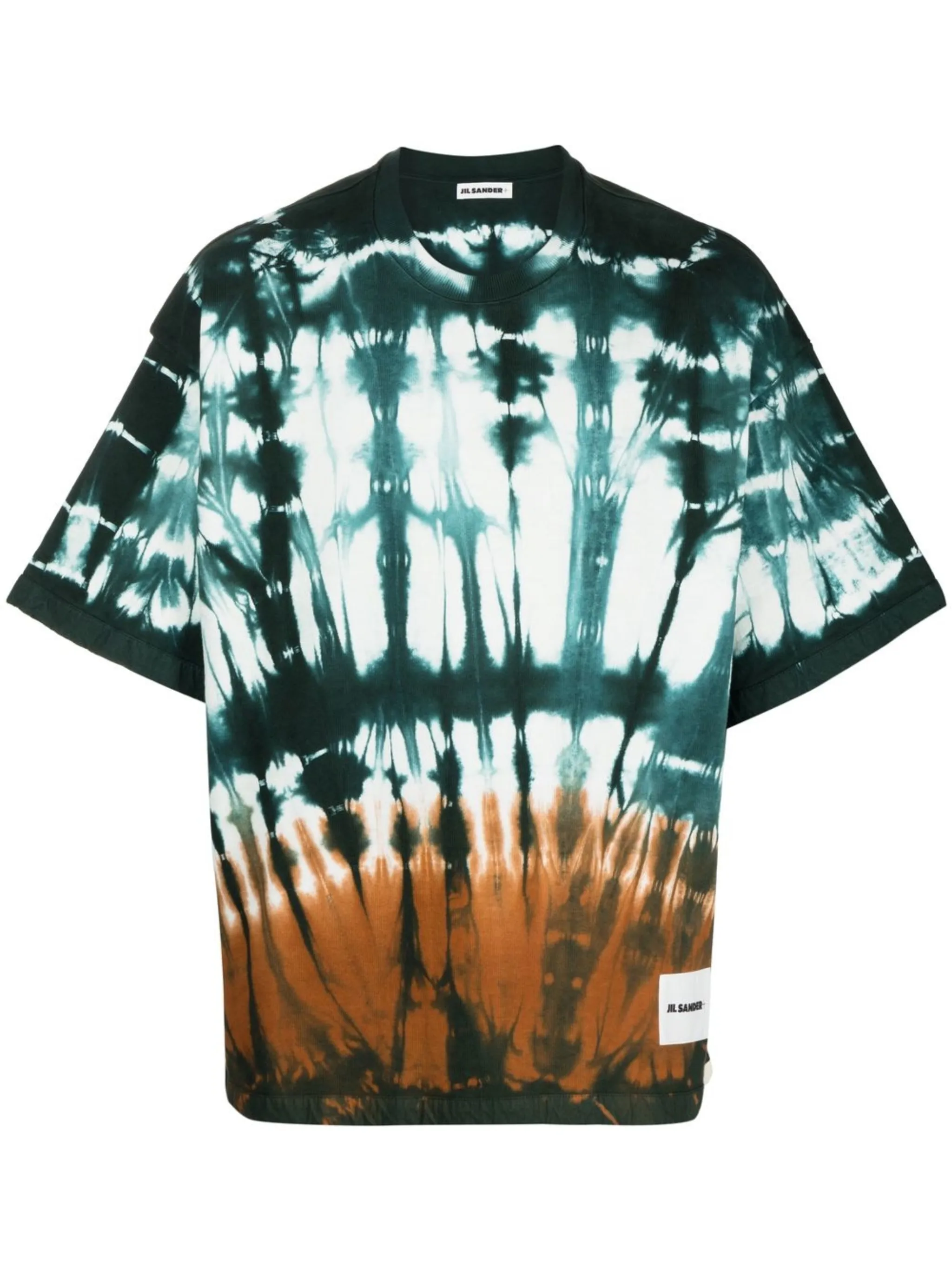 

Футболка с принтом тай-дай Jil Sander, зеленый