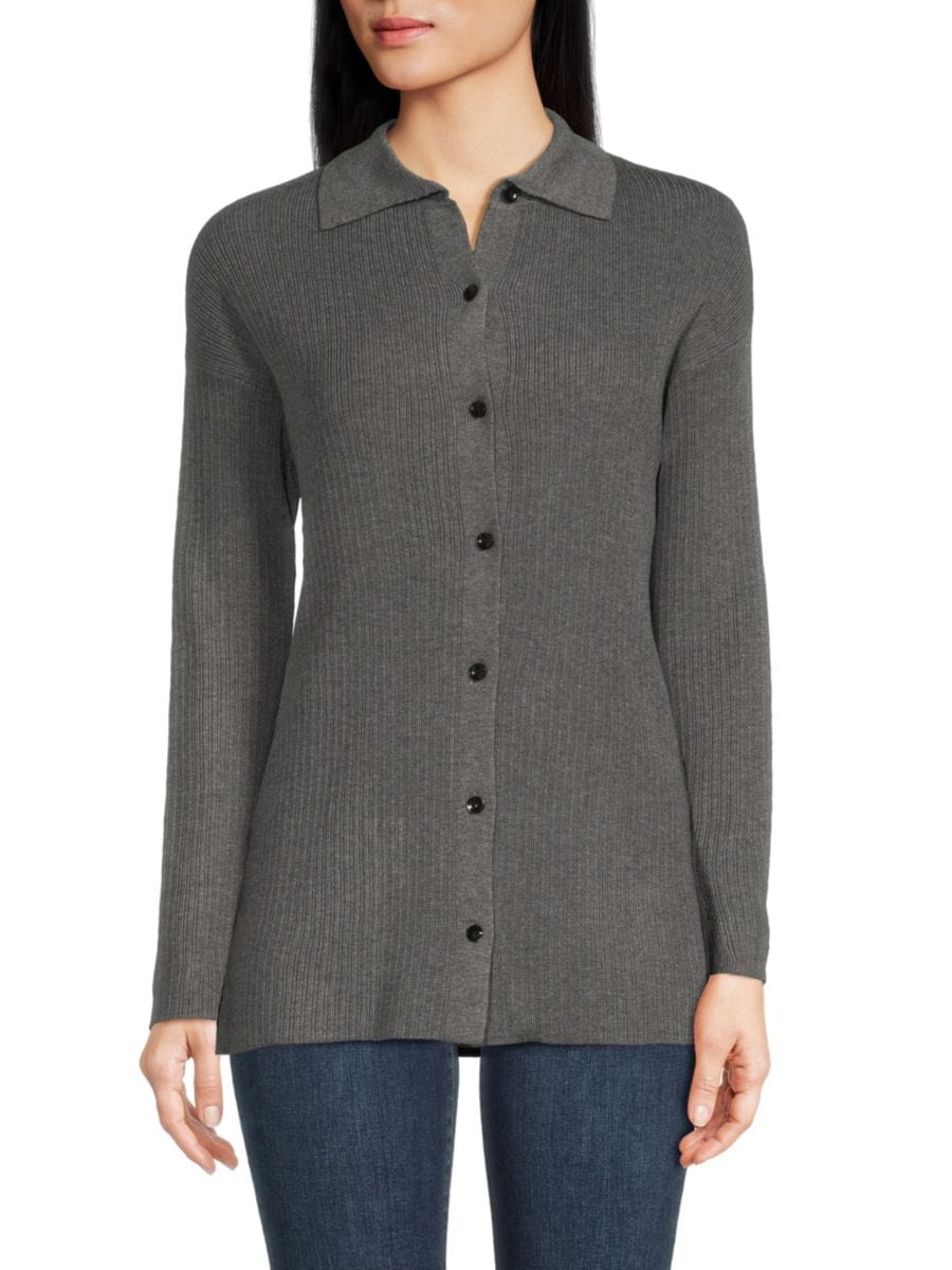 

Кардиган со спущенным плечом Saks Fifth Avenue, цвет Dark Grey