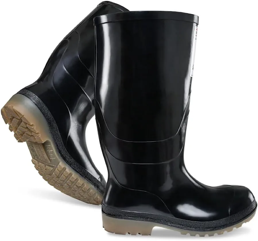 

Защитные водонепроницаемые ботинки CROYDON SAFETY с стальными носками для садоводства | Рыбалки | Фермерства | Сельского хозяйства | Для всех сезонов | Прочные противоскользящие высокие ботинки | Легкие, черный