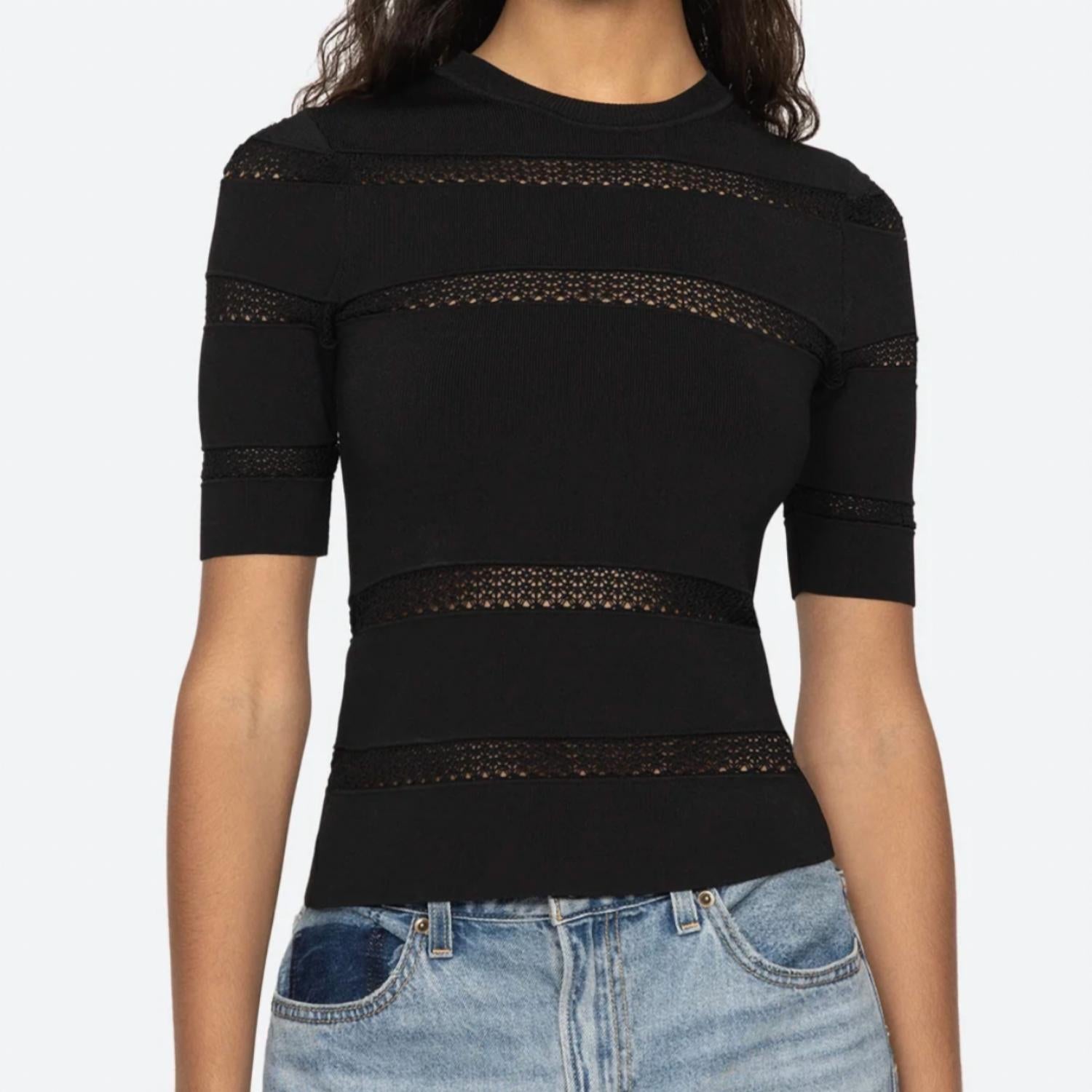 

Футболка Devon Knit черного цвета SEA