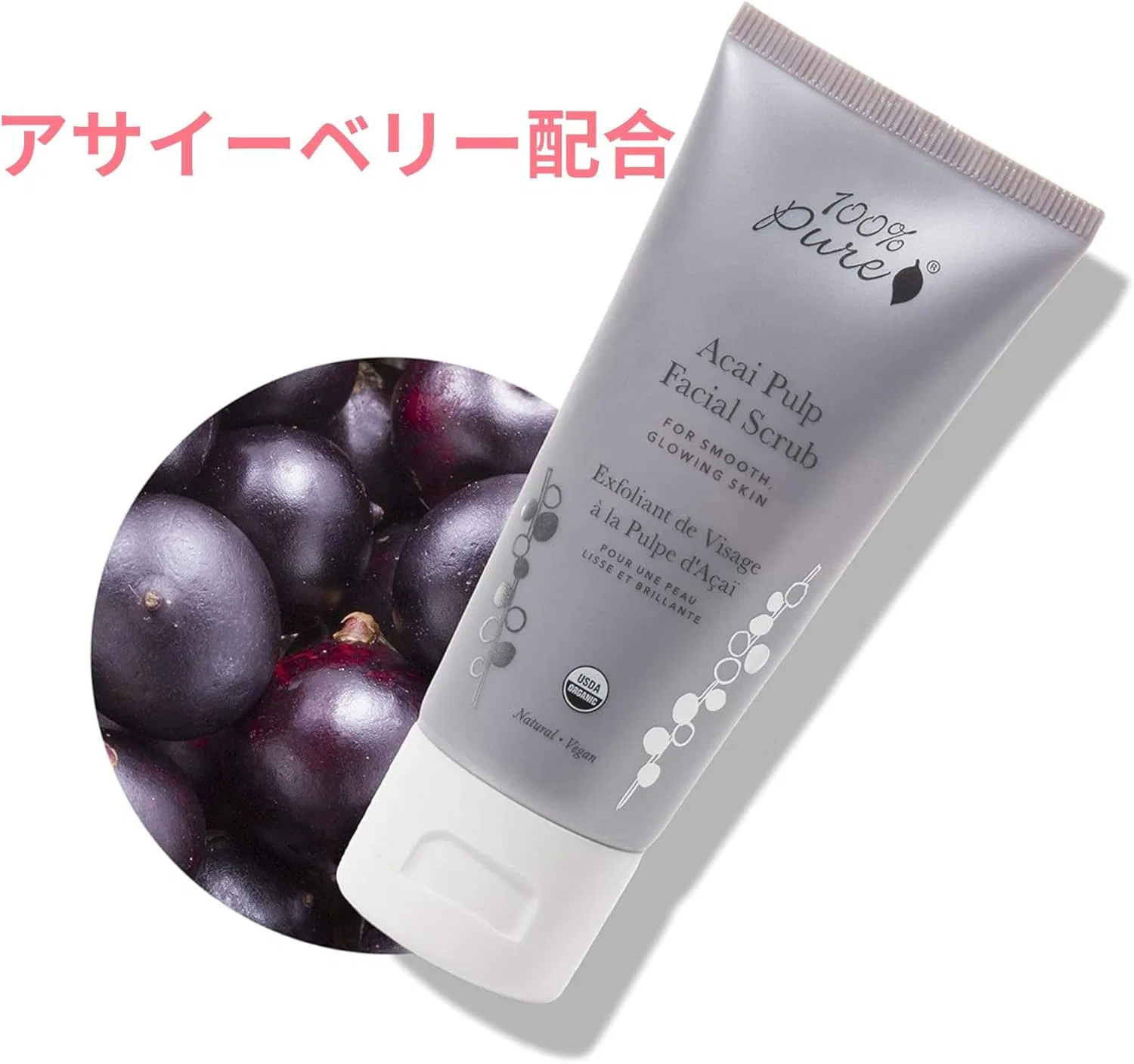 Скраб для лица Acai Pulp Facial Scrub 59 мл 100% Pure — фото 3