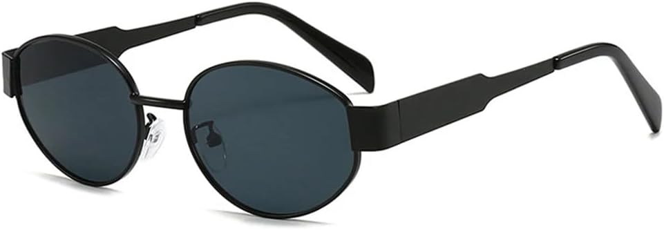 

Панк-очки в овальной металлической оправе для женщин, защита от УФ-излучения UV400, прозрачные линзы с градиентом «океан» для занятий спортом на открытом воздухе, бега и езды на велосипеде generic, Black Gray