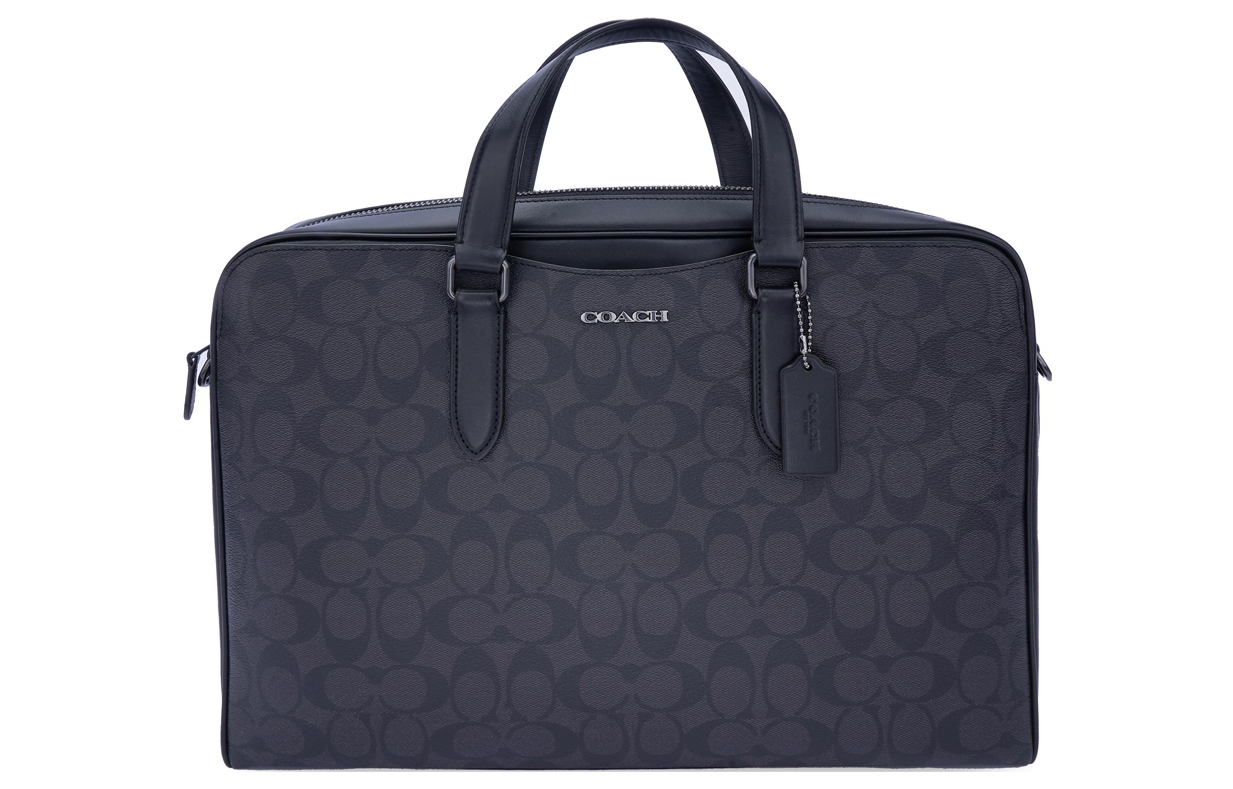 

КОЧ Кожаный Портфель через Плечо Мужской Большого Размера Чёрный