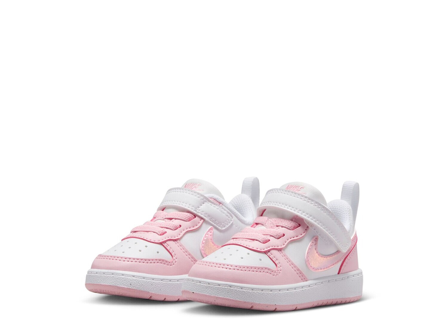 Кроссовки Nike Court Borough Low Recraft детские, белый/розовый — фото 3