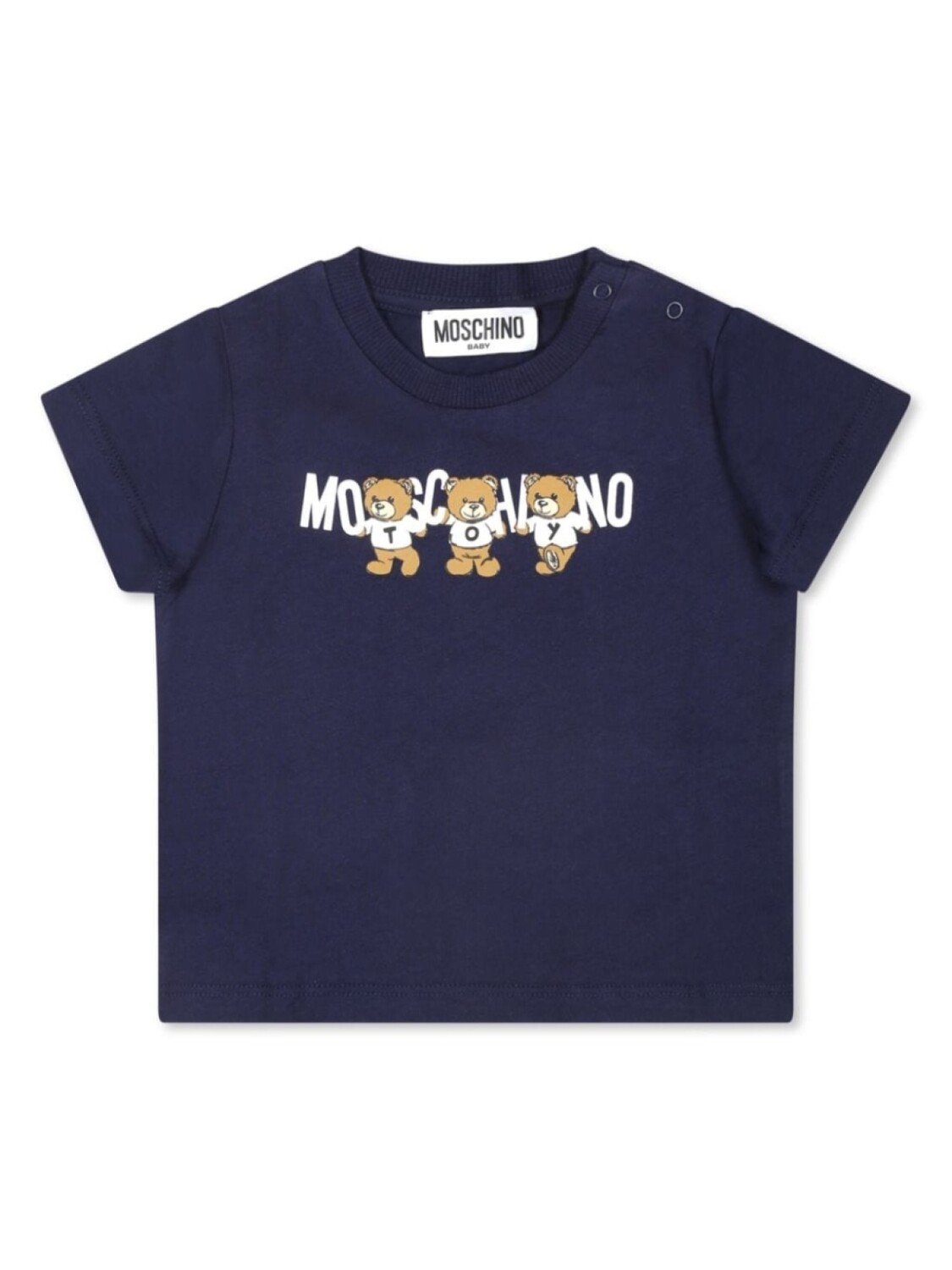 

Moschino Kids футболка из хлопка с принтом «Тедди», синий