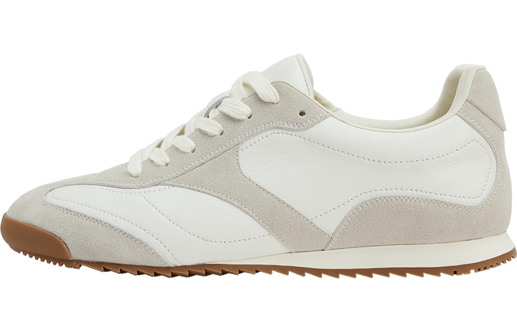 

Низкие повседневные туфли цвета экрю для мужчин URBAN REVIVO, Ecru/Light Gray