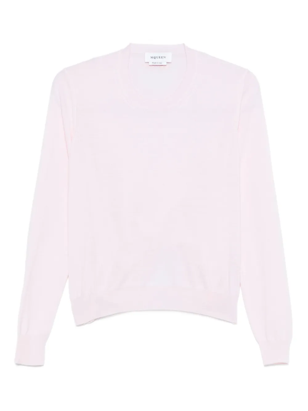 

Топ с круглым вырезом и длинными рукавами Alexander McQueen, розовый