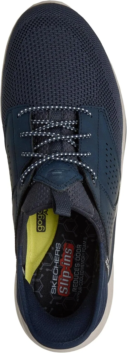 Мужские кроссовки Skechers Slade Caster, Navy Blue Knit Mesh Synthetic — фото 3
