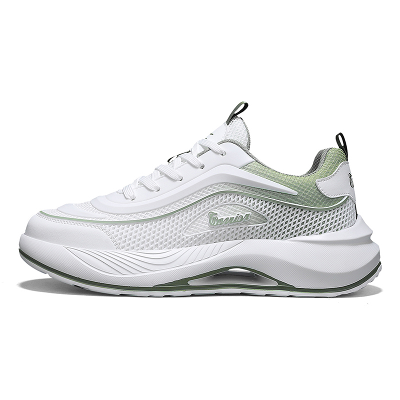 

Slip Resistant, Height Increasing, And Breathable Low Top Casual Shoes Men's WARRIOR, белый/зеленый