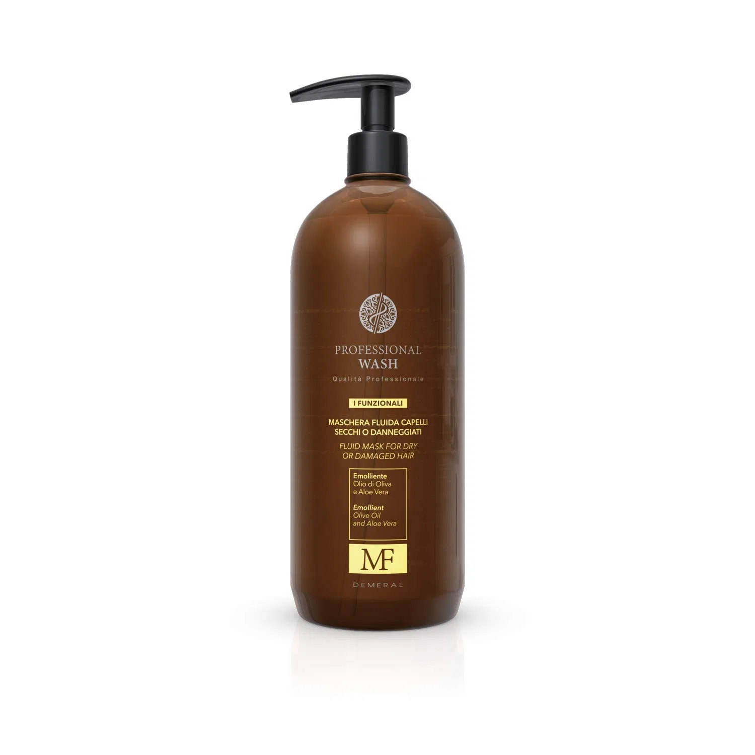 Маска для сухих или поврежденных волос «Wash Machera Fluida Capelli Secchi o Daneggiati» от Demeral Professional, 1000 мл Demeral