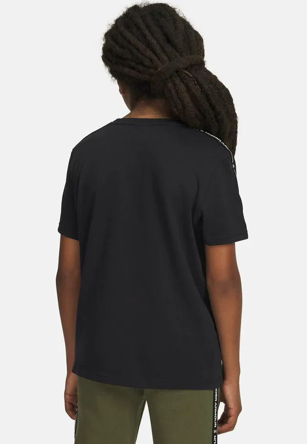 Футболка в спортивном стиле с принтом в виде тесьмы Under Armour, Black — фото 2