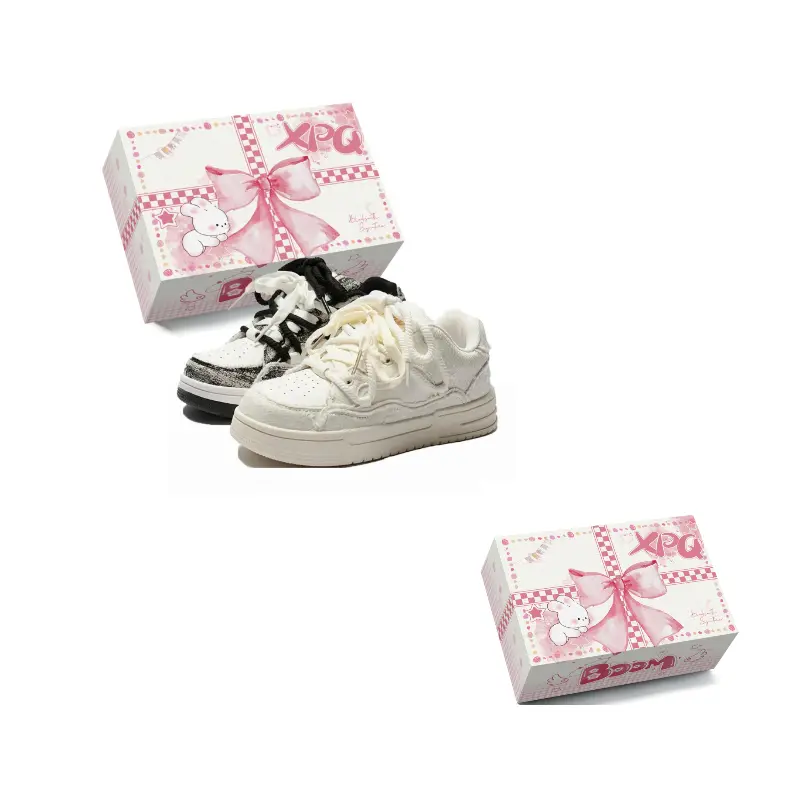 

XPQ Кроссовки для скейтборда унисекс с амортизацией и износостойкой подошвой, низкие, черно-белые непарные, цвет Black and White Mismatched