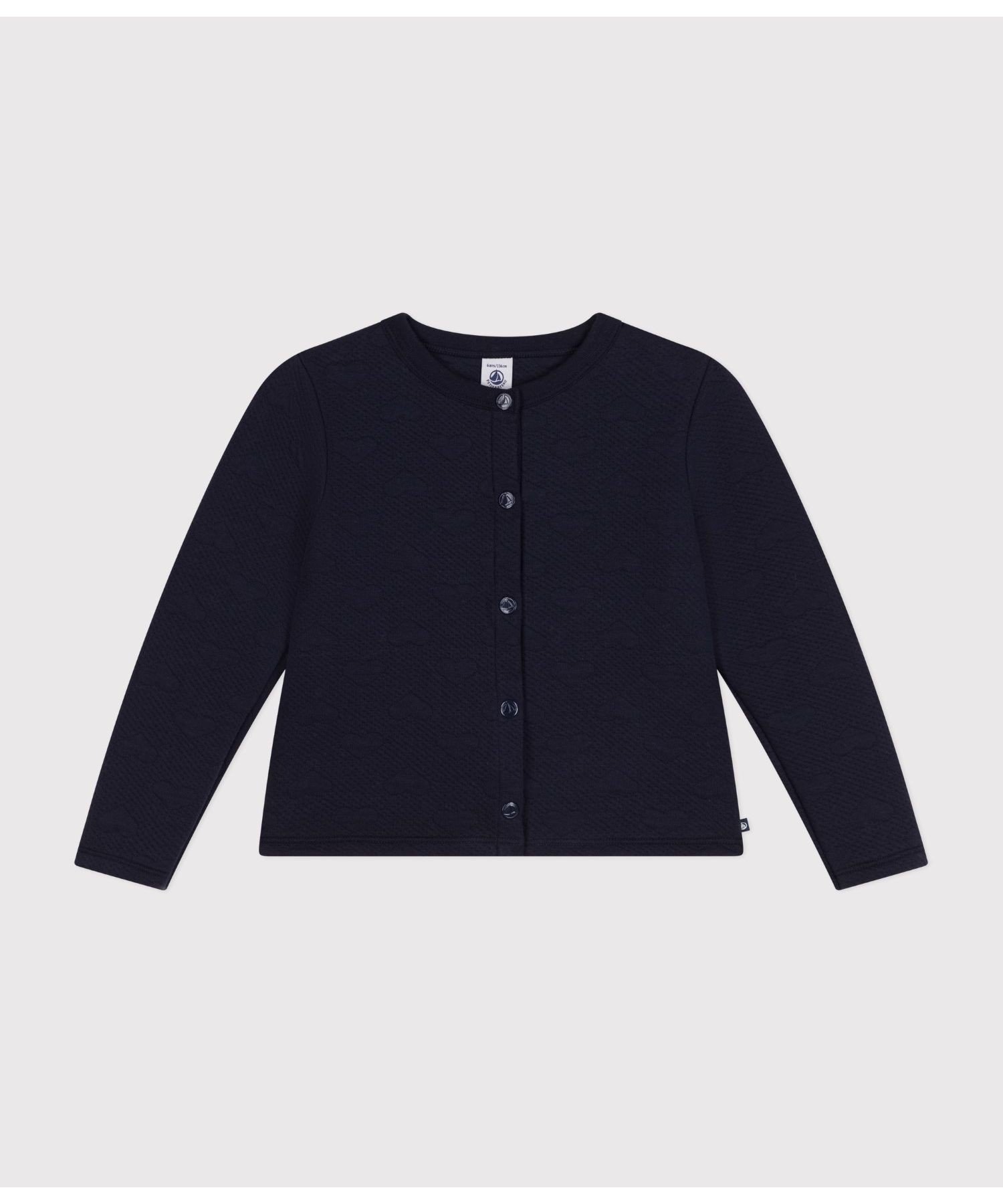 Стеганый кардиган с кубическим рисунком PETIT BATEAU, Navy
