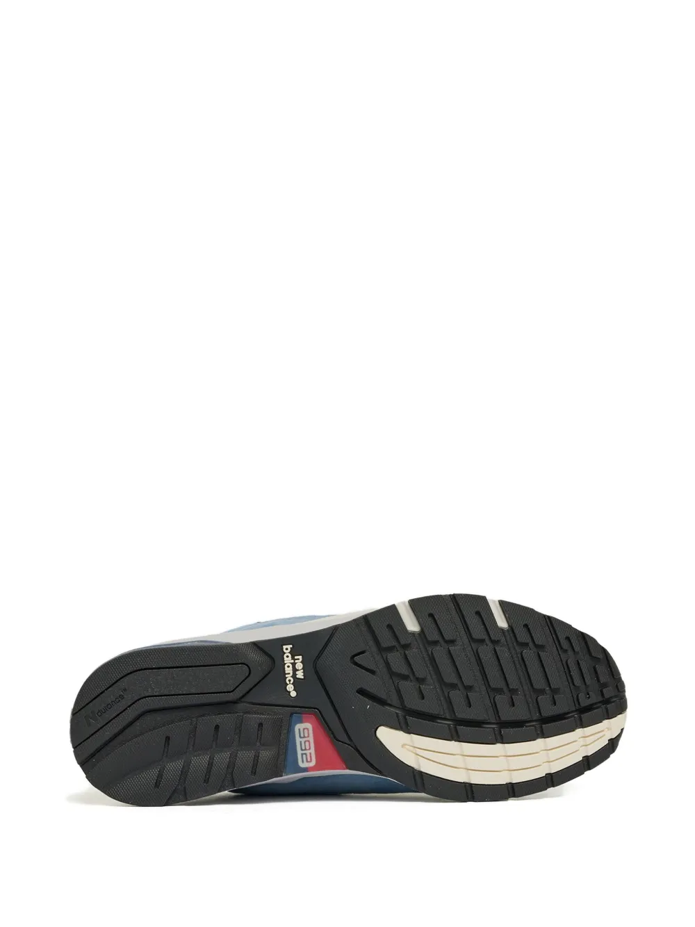 Кроссовки 992 из замши, произведенные в США NEW BALANCE, синий — фото 4