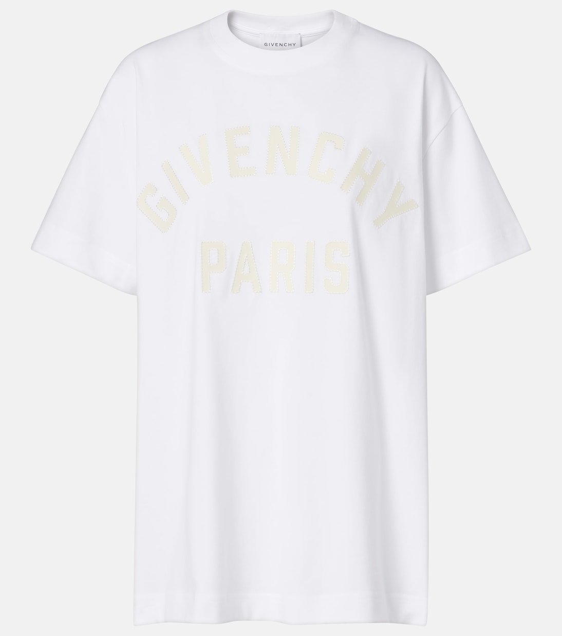 

Футболка из хлопкового джерси с логотипом Парижа Givenchy, белый