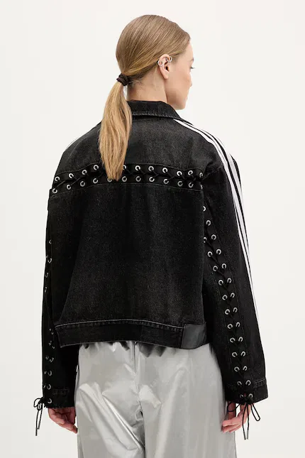 Куртка джинсовая короткая Adidas Originals, черный — фото 3