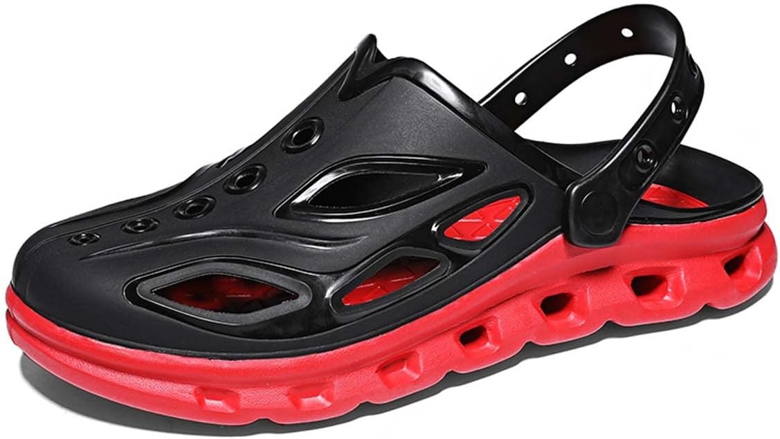 

Мужские и женские легкие и комфортные дышащие садовые сандалии HYDLONGR из резины с плоской подошвой, нескользящие, пляжные тапочки, сабо, красный