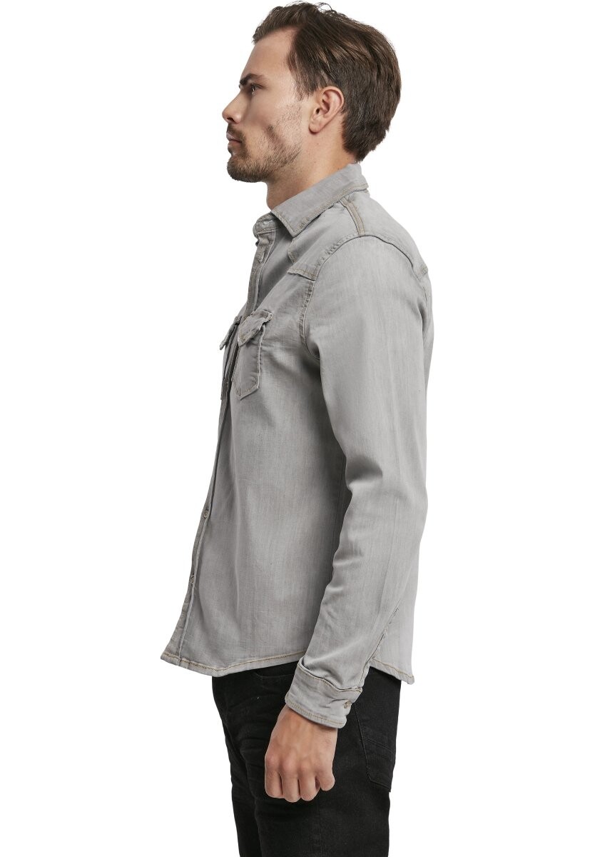 Рубашка Herren Riley Denimshirt Brandit, цвет grey — фото 4