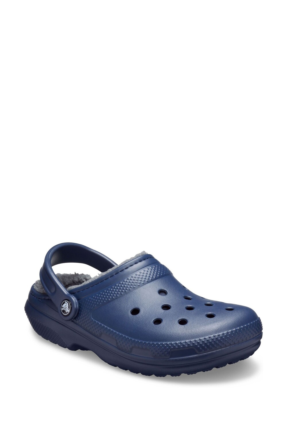 Классические сабо с пушистой подкладкой Crocs, синий — фото 3
