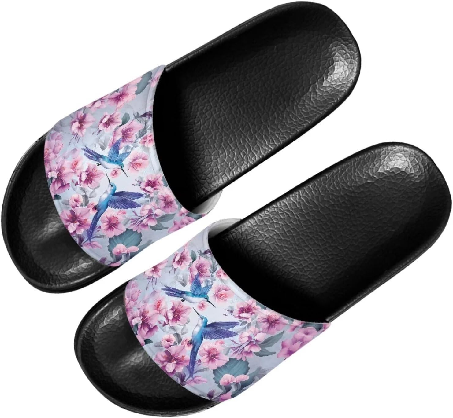 

Женские шлепанцы Forchrinse Bee, мужские домашние тапочки, нескользящие шлепанцы для душа, легкие плоские сандалии для пляжа и бассейна, Hummingbird Plum Blossom