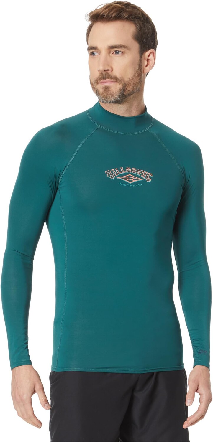 

Плавки Billabong Arch Diamond Performance Fit Long Sleeve Rashguard, цвет Dark Teal