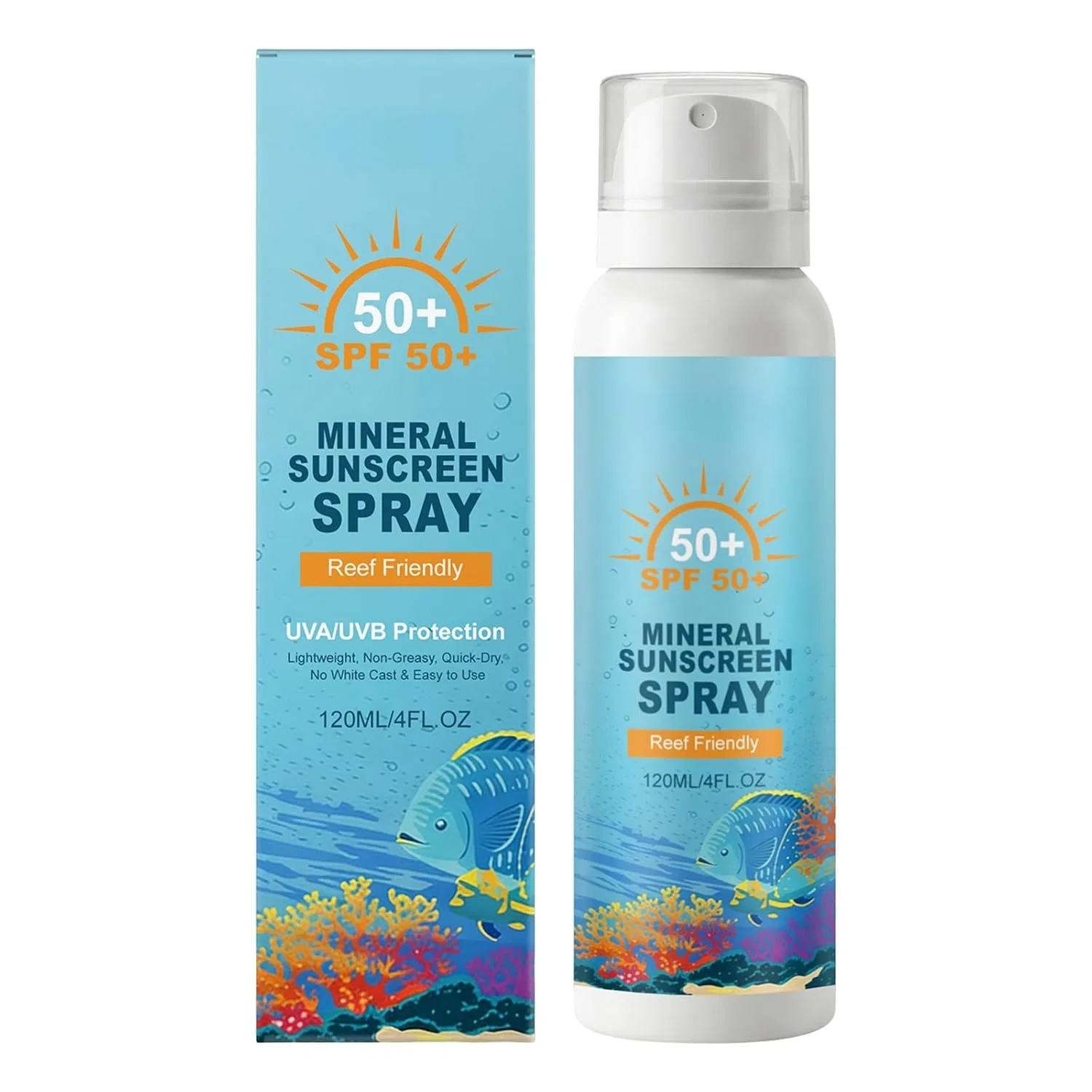 Минеральный солнцезащитный спрей SPF 50+ с оксидом цинка Rubu22A