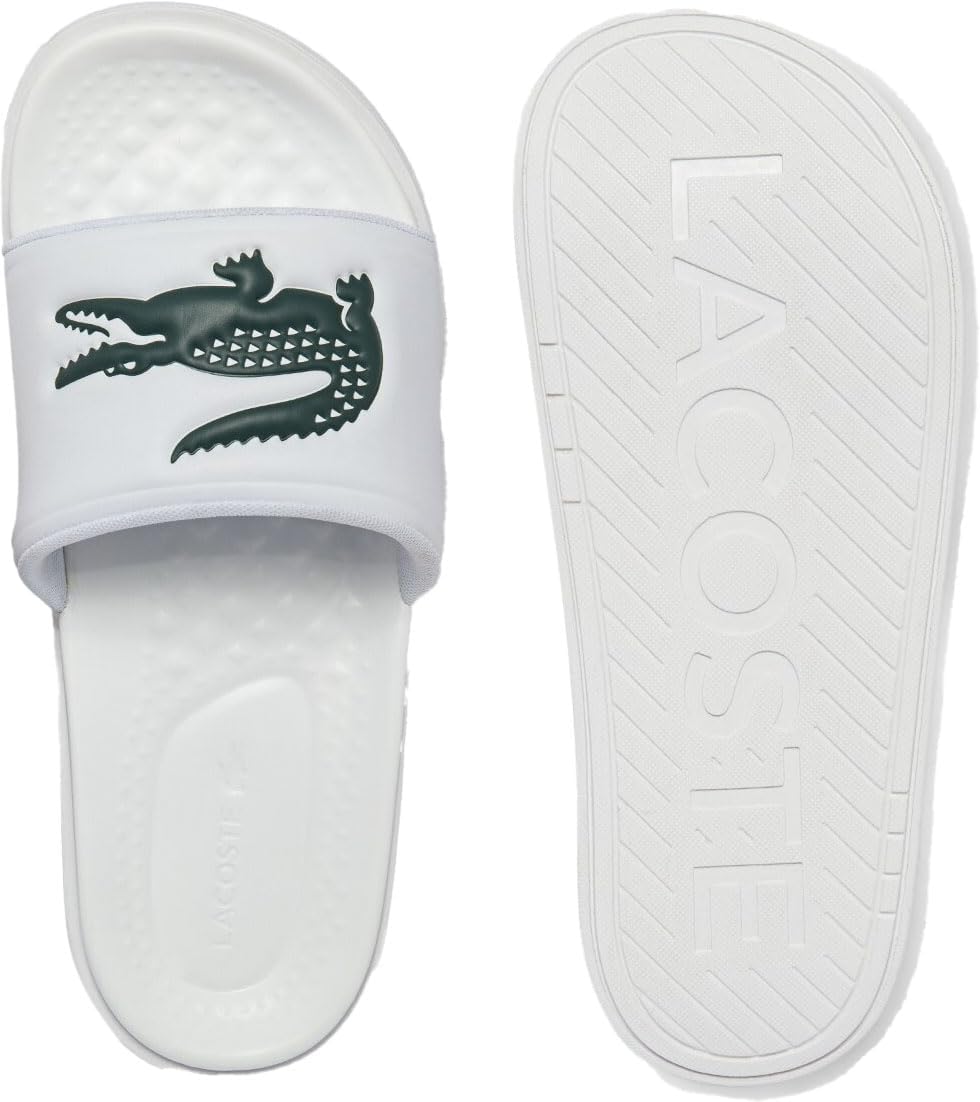 Мужские сандалии Lacoste Serve Slide Dual, белый/зеленый — фото 4
