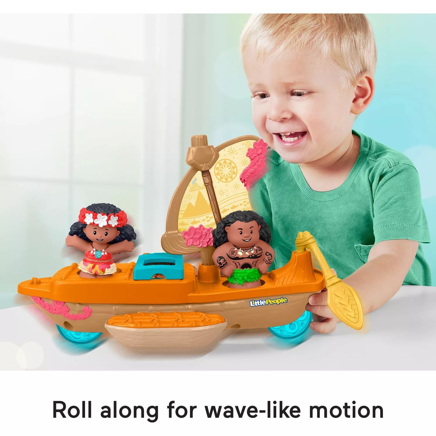 Набор каноэ и фигурок Disney's Moana & Maui Little People от Fisher-Price Little People — фото 3