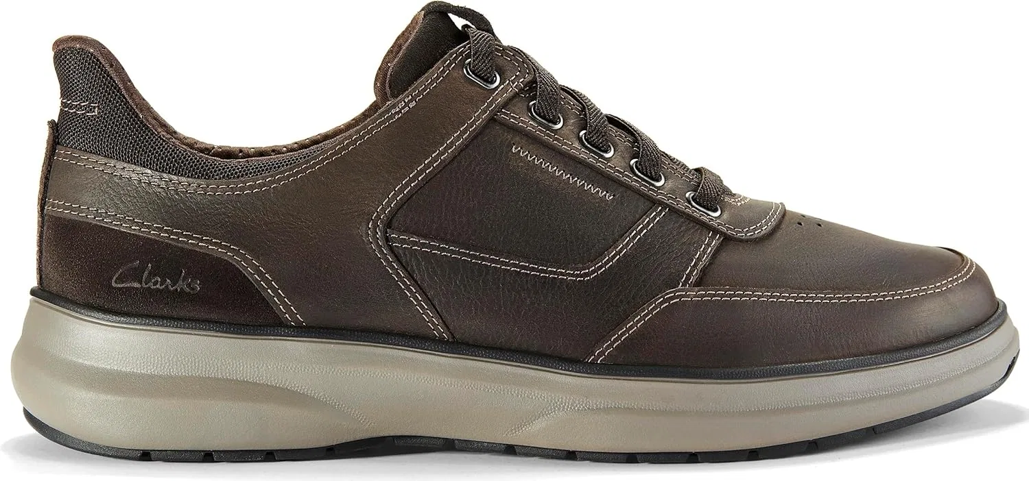 Кроссовки модные Clarks Mullan Easy, темно-коричневая кожа — фото 2