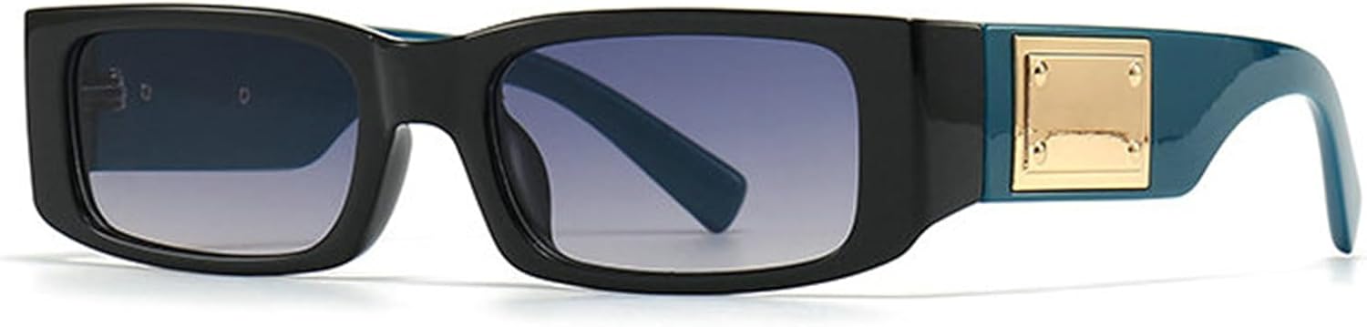 

Солнцезащитные очки Helena Trendy Rectangle для женщин и мужчин, винтажные прямоугольные очки в стиле Y2K, ретро-квадратные солнцезащитные очки 90-х, роскошные солнцезащитные очки S68, C2