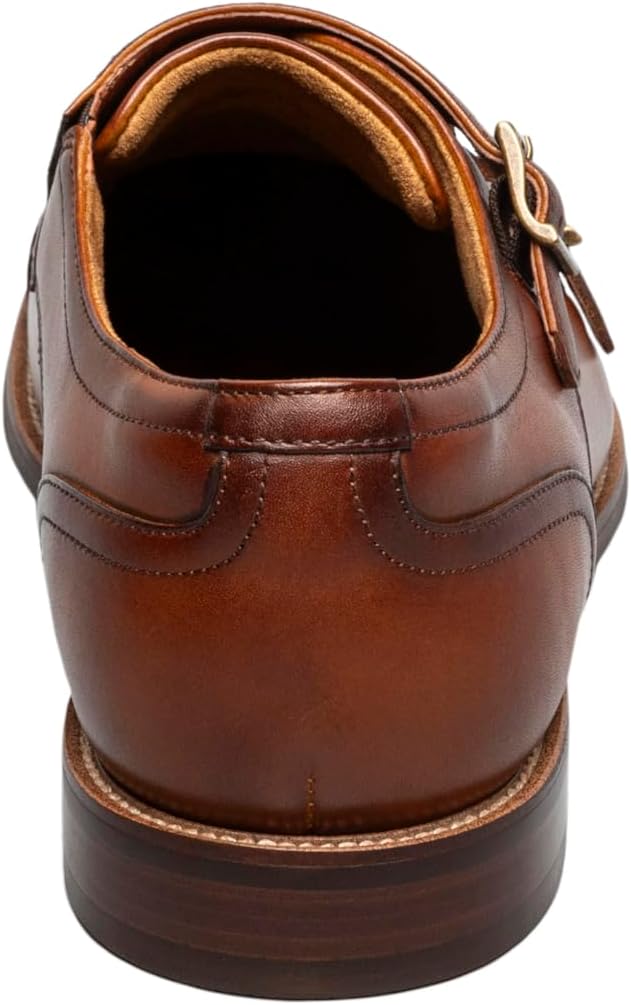 Мужские оксфорды Florsheim Rubano с двойной монковой пряжкой и закрытым носком, Cognac — фото 3