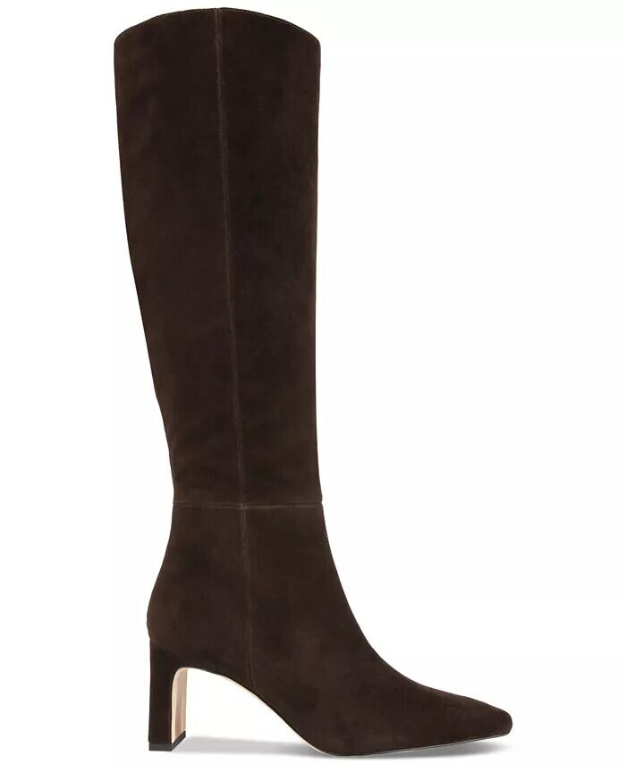 Классические сапоги до колена с коротким носком Sylvia Sam Edelman, коричневый — фото 2