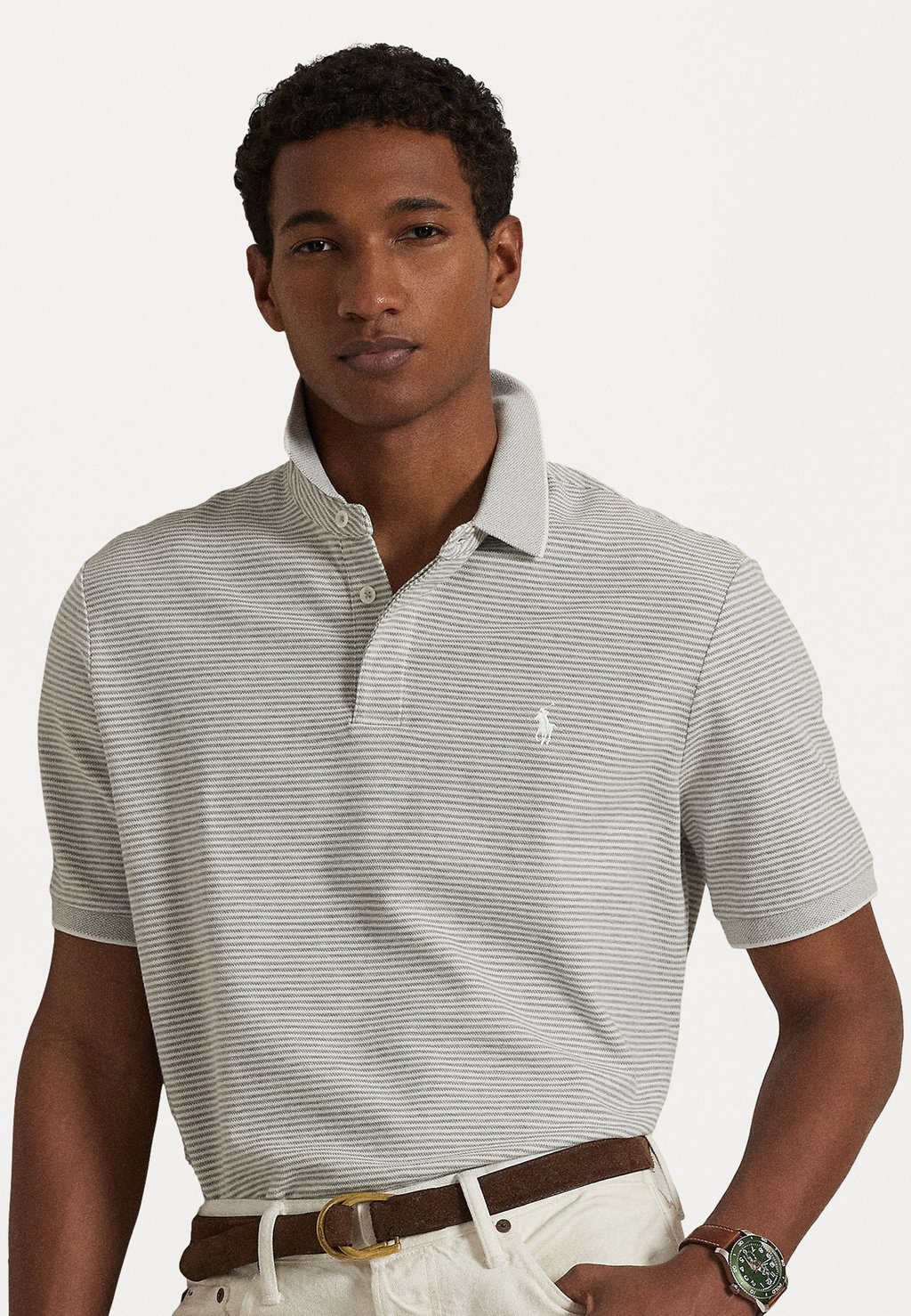 

Рубашка поло SHORT SLEEVE Polo Ralph Lauren, светло-серый