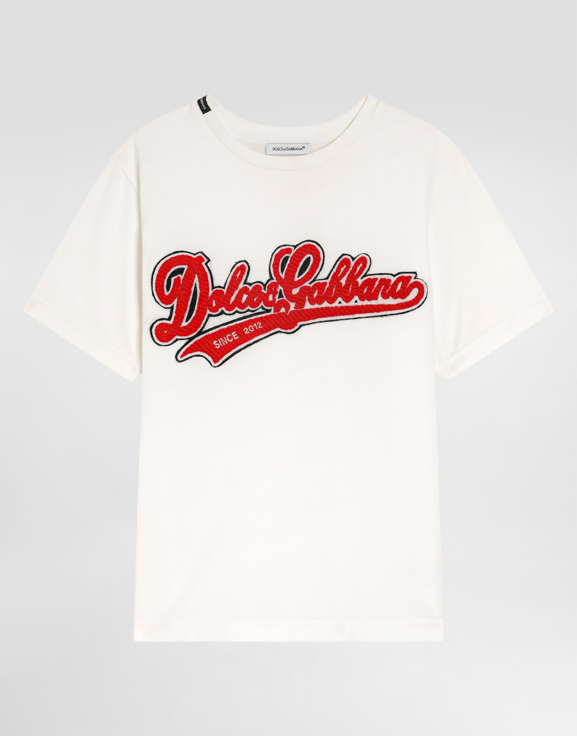 

Футболка из джерси с нашивкой dolce&gabbana DOLCE & GABBANA, белый