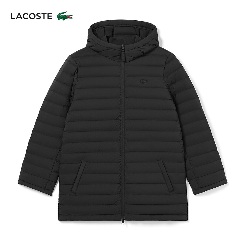 

Пуховик женский Lacoste средней длины, песочный