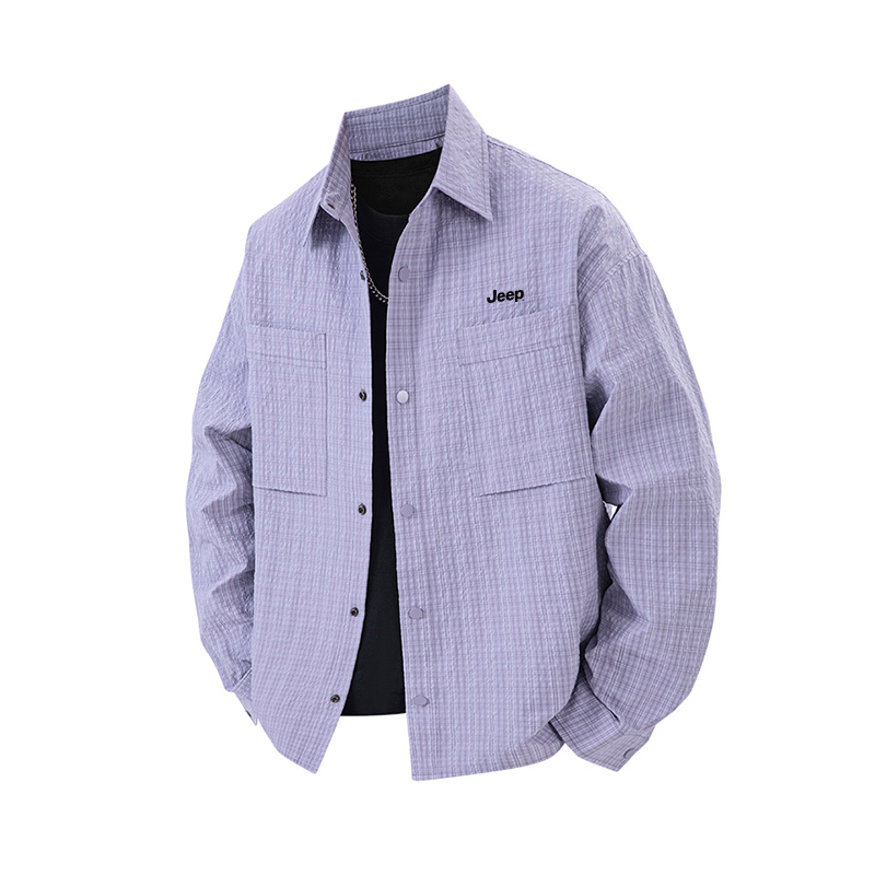 

Рубашка Unisex Lapel Moderate Workwear Jeep, фиолетовый