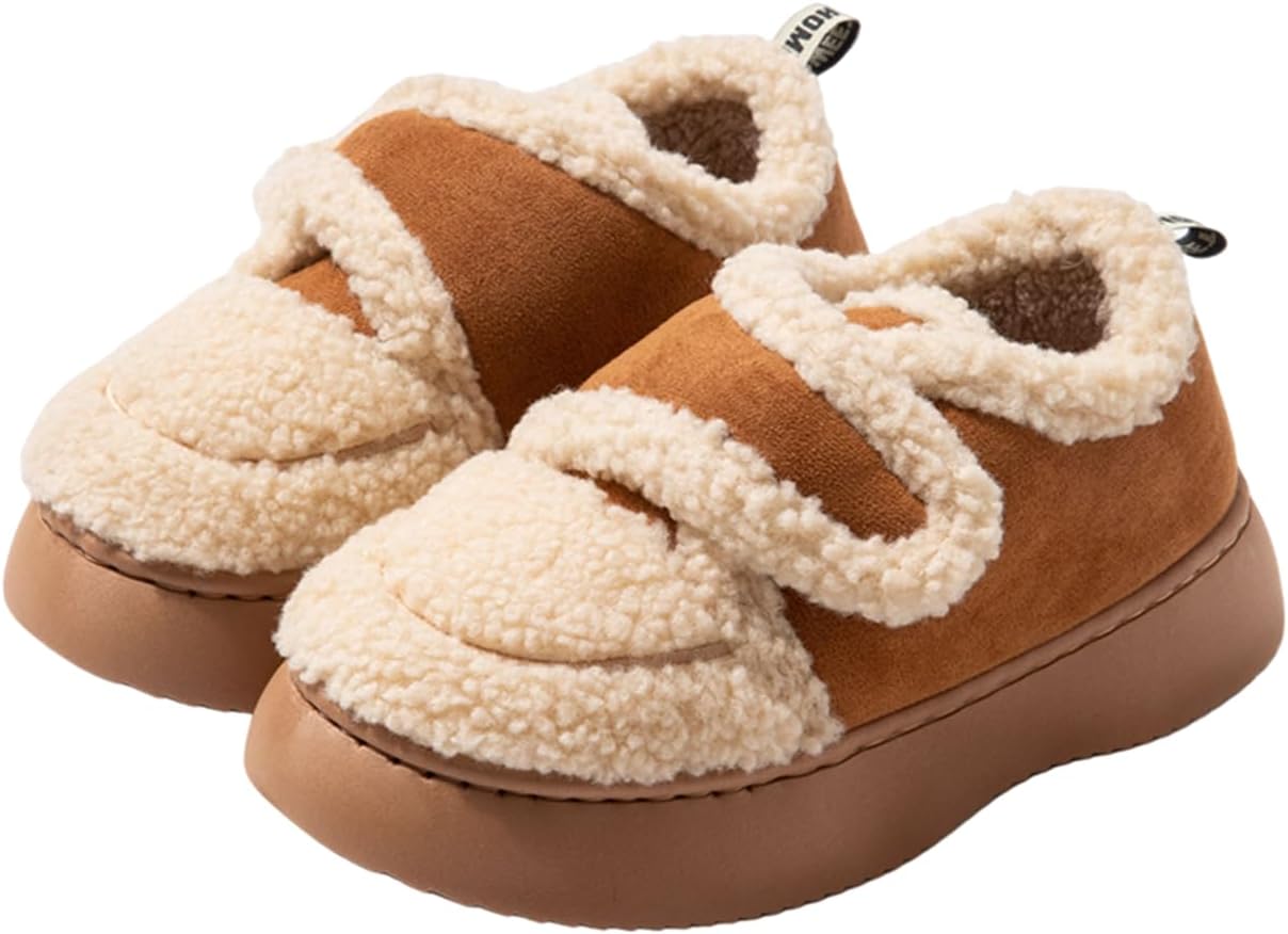 

Домашние тапочки Cliont для женщин и мужчин с мемори-пеной, удобные, теплые и нескользящие, оранжевый