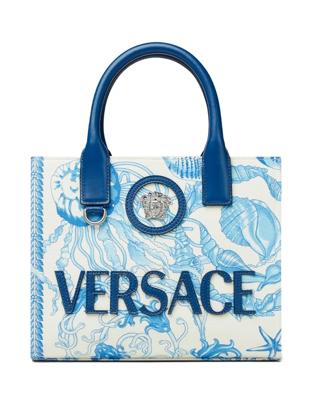 

Сумка-тоут Underwater Barocco La Medusa размера мини VERSACE, белый