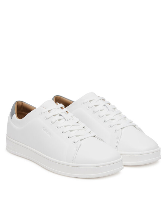 Кроссовки Pure Low Laceup Cupsole Hf Lth HM0HM01859 Calvin Klein, белый — фото 2